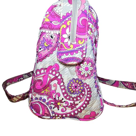 Vera Bradley Quilted Eloise in Paisley Meets Plaid Pattern Bag Purse 13x9x5 - Picture 4 of 6